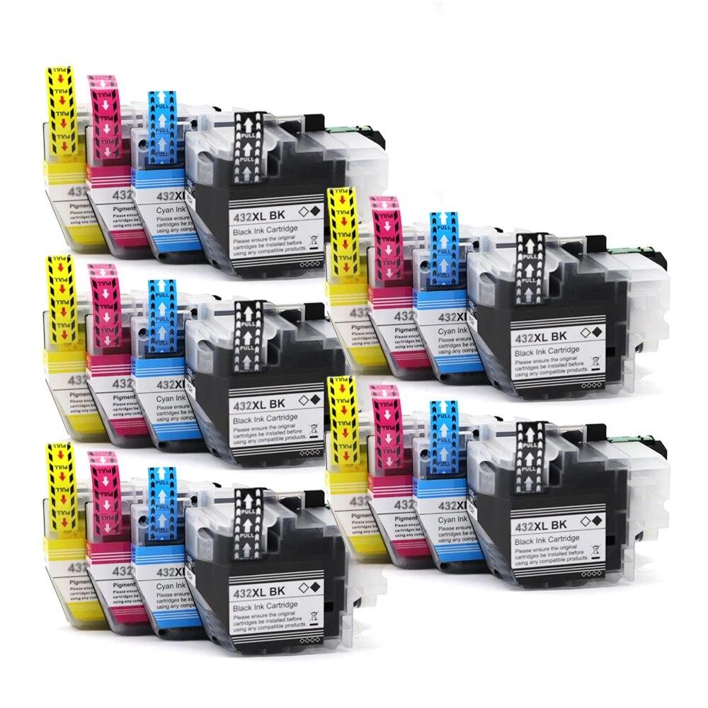 Compatible Ink Cartridges LC432XL Dye Containing Ink for Brother MFC-J5340DW MFC-J5740DW MFC-J6540DW MFC-J6740DW J6940DW Printer