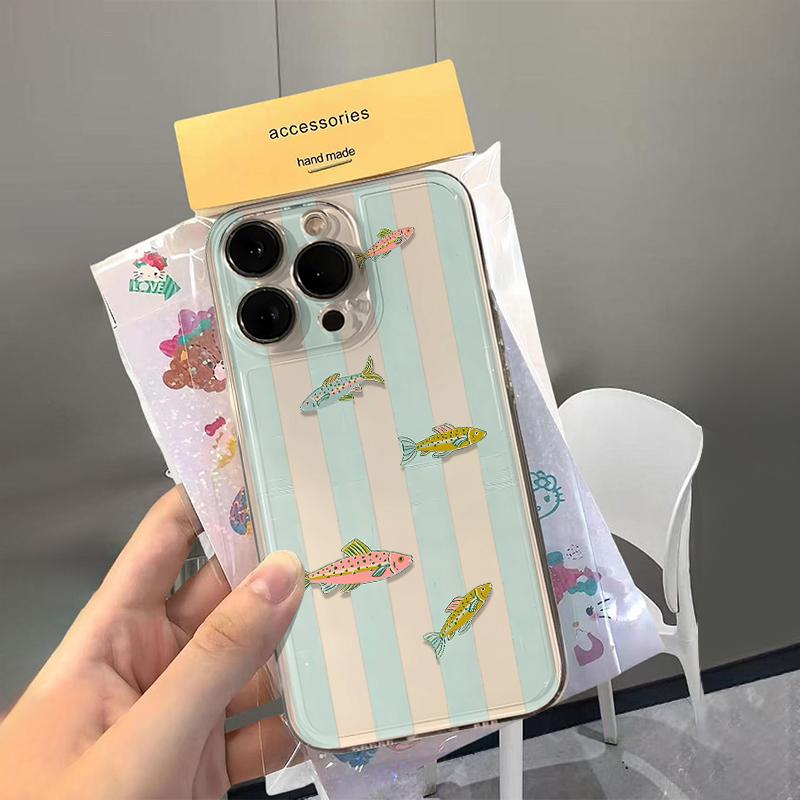 Small Fish Turtle Phone Case For IPhone 16 15 14 Pro Plus 13 12 11 17 Pro Max Case 16E 17Air Silicone Shockproof Clear Soft Case