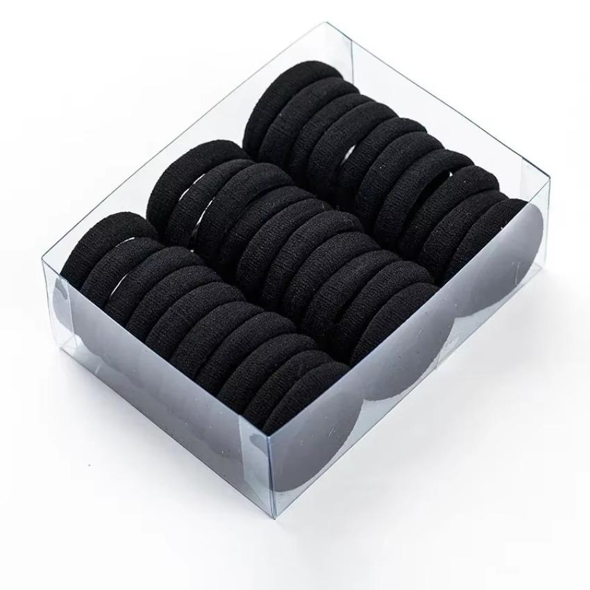 Solid Color Hairdressing Tools Black Rubber Band Hair Ties/Rings/Ropes Gum Springs Ponytail Holders Accessories Elastic Gifts