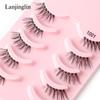 Half Eey Lashes 3/5 Pairs Faux Mink Lashes Reusable False Eyelashes Natural Fluffy Makeup Tools Extension Fake Lashes Maquiagem
