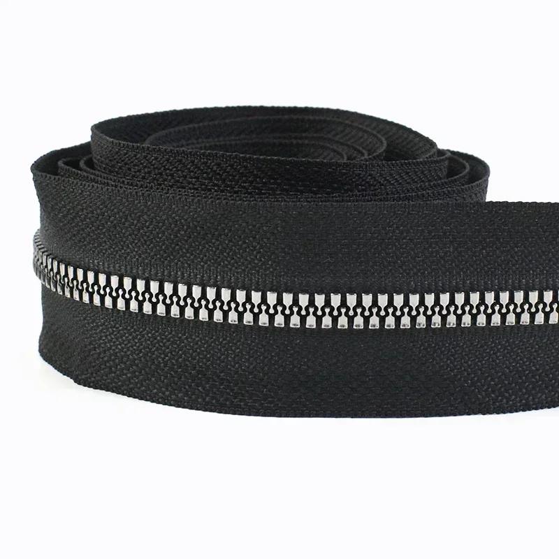 Meetee 1-5Meters 3# 5# 8# 10# 15# Resin Zipper Black Continuous Zippers By Meter Down Jacket Zip Closure Repair Sewing Material
