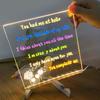 LED Note Board with 7 Colors Pen Reusable Easy To Use Glowing Acrylic Message Marker Board with Light LED Illuminated Drawing Board