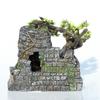 1pc Kreative große Buddha stamm aquarium landschaftsbau Schloss baum haus harz de