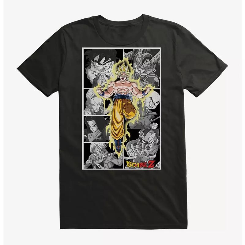 Nuova T-shirt Estiva Classica Giapponese Dragon Ball Cartone Animato Anime Oversize HighStreet Vintage Vestibilità Larga Manica Corta