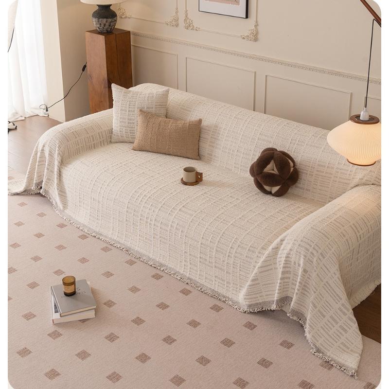 Half fleece autumn and winter high-density sofa towel simple non-slip full cover one piece sofa cover
