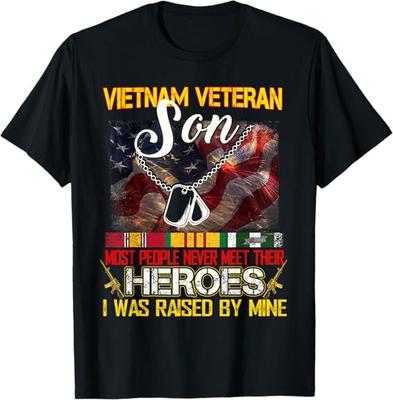 NIEUW BEPERKT Trots Zoon Van Een Vietnamveteraan Mijn Papa Mama Is Een Held T-shirt S-3XL Unisex T-shirt
