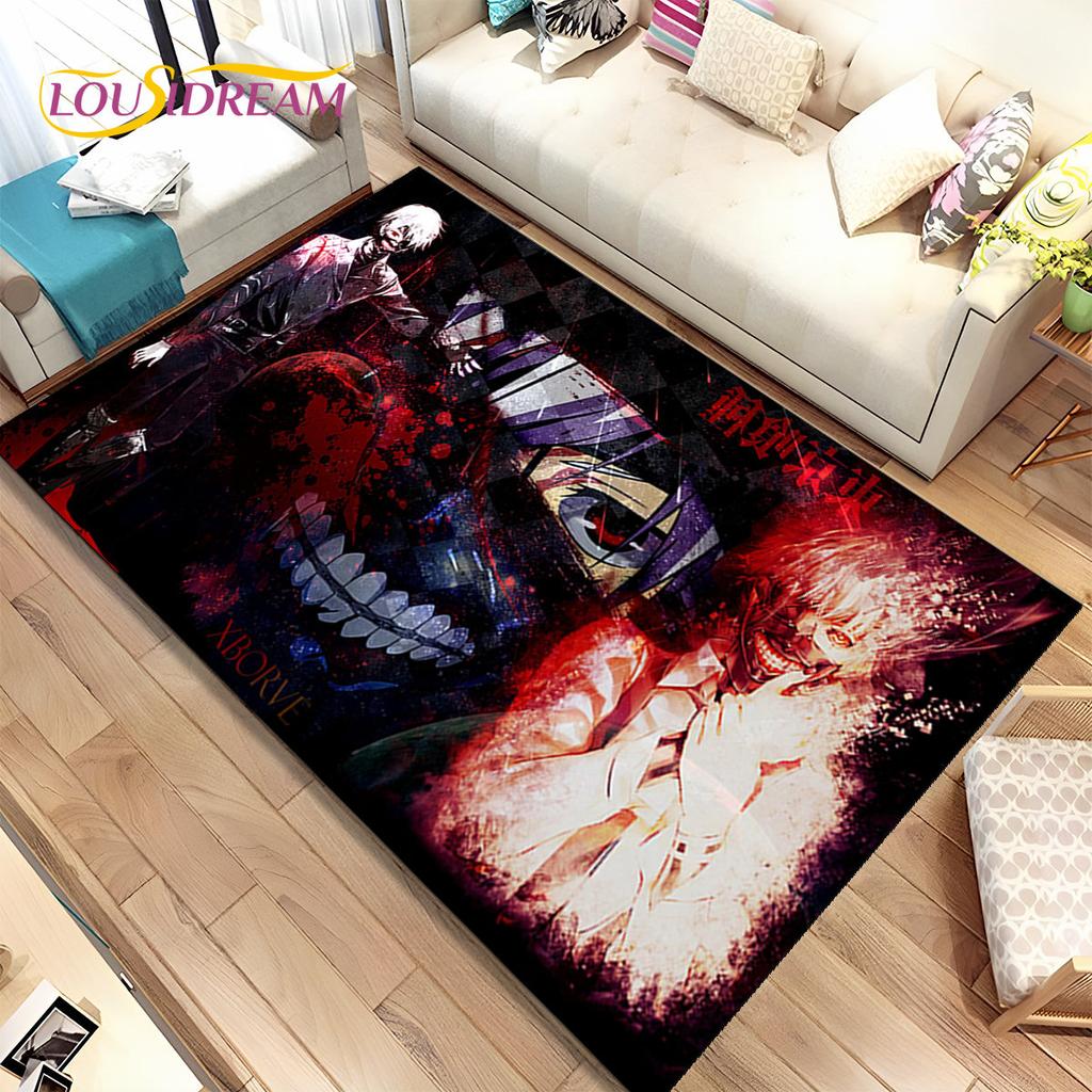 Japan Anime Tokyo Ghoul Cartoon Area Rug,Carpet for Home Living Room Bedroom Sofa Doormat Kitchen Decor,kids Non-slip Floor Mat