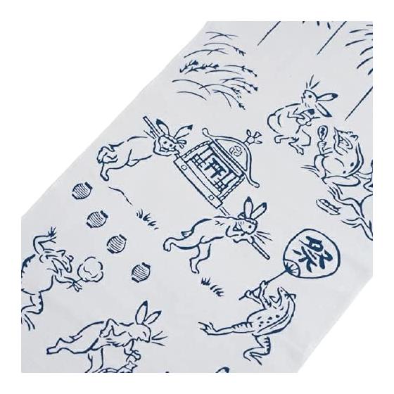 Kamawanu Tenugui Hand Towel (Summer Festival - Natsu No Utage) | Made In Japan, Souri Fabric, 33cm X 90cm, 100% Cotton, Highly Absorbent,