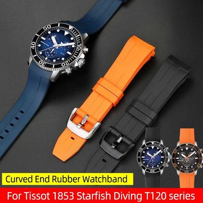 22mm Gummiarmband für Tissot 1853 Starfish Diving T120 Curved End Silikonband T120417A Serie Handgelenk Armband männlich