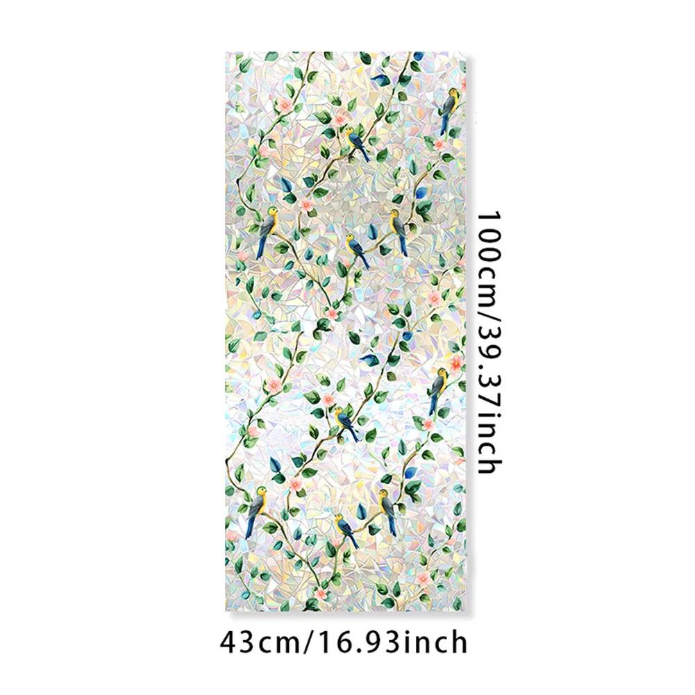 Vibrant Glass Decor Removable Privacy Window Decor Home Privacy Solution 43*100cm Easy Installation Window Film