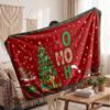 Christmas Flannel Throw Blanket Soft Warm Cozy For Sofa Bed Indoor Home Use Great Holiday Gift