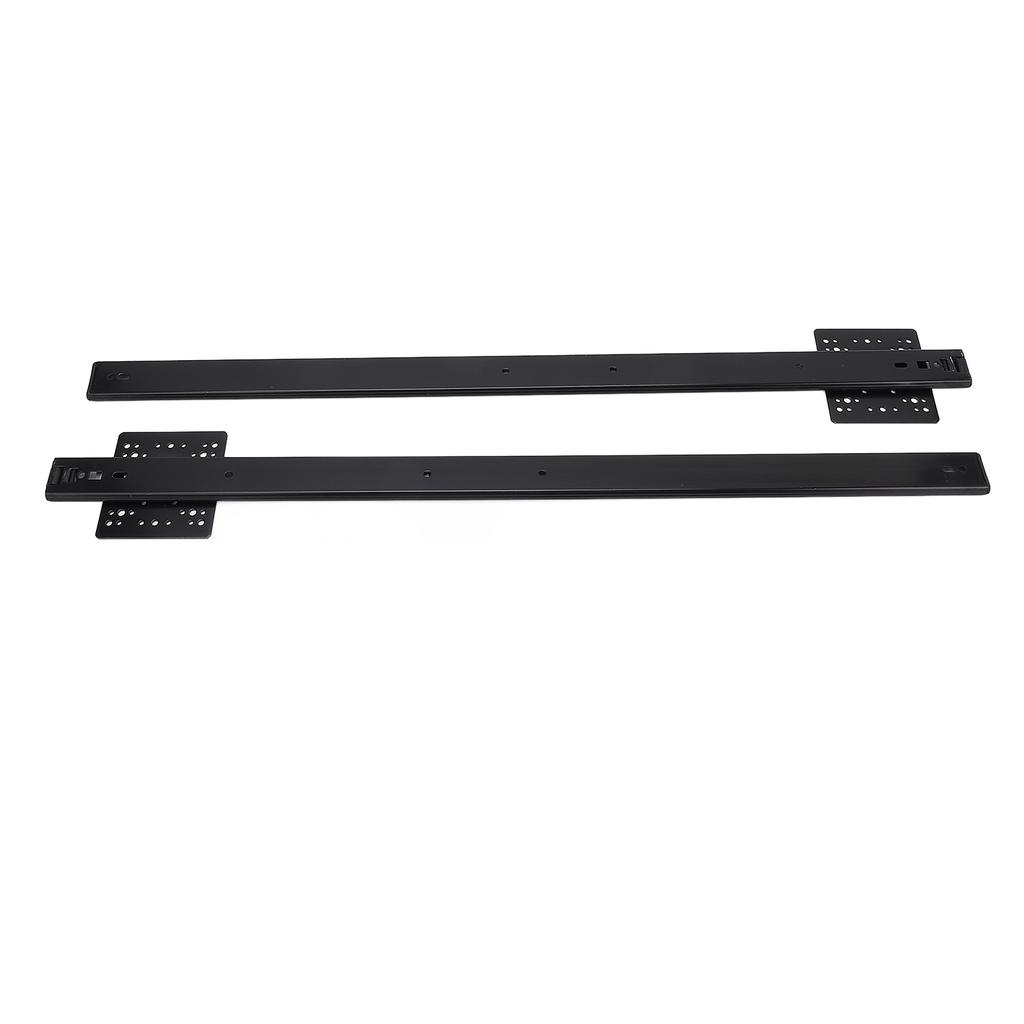 1 Paar Schubladenschienen Seitenmontage 26 Zoll Schwerlast 2-teilig Kugellagerführungen Schienen Schwarz