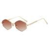 Gafas de Sol con Montura Metálica Polygonal Moda y Personalizadas Tendencia para Mujer Deportes al Aire Libre Conducción Gafas UV400