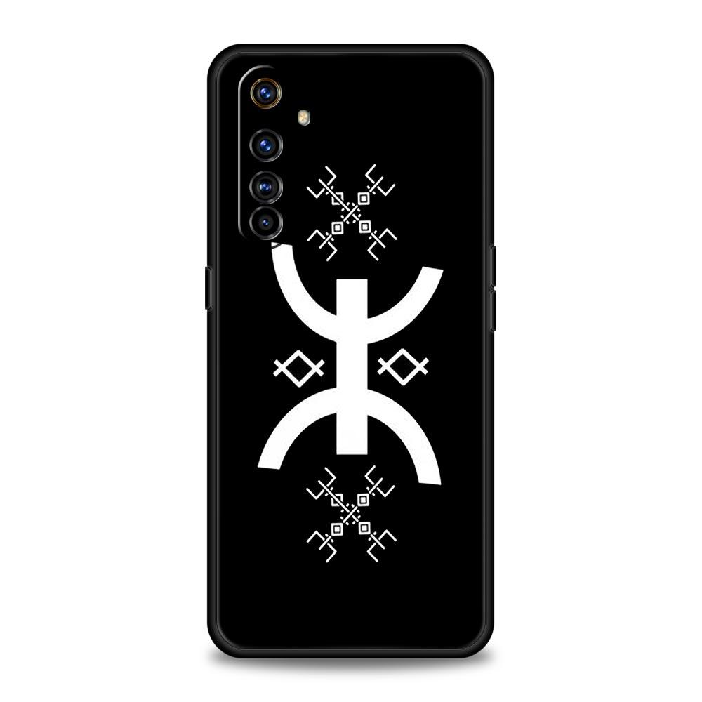 Realme 12 11 10 9 8 5G 7 6 GT5 GT3 GT2 Pro Plus C21 C11 C25 C35 İçin Telefon Kılıfı GT Neo 2 3 3T 5 İçin Kapak Amazigh Berberi Bayrağı