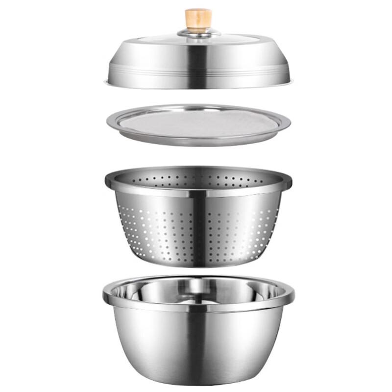 

Abay 304 Stainless Steel Grater and Mixing Bowl Set