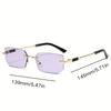 1pc Y2K Style Geometric Frameless Glasses Modern Chic Design for Women Fashion Accessory Modern Fashion
