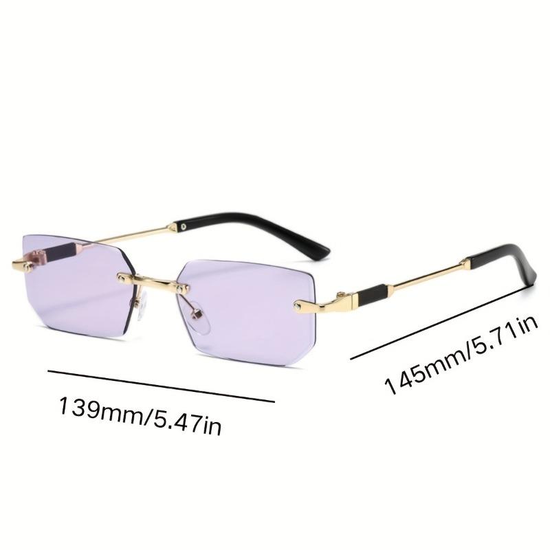 1pc Y2K Style Geometric Frameless Glasses Modern Chic Design for Women Fashion Accessory Modern Fashion