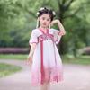 Little Tiger Patty Girls' Summer Embroidered Chiffon Hanfu Dress