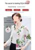 2026 Summer Women's Chiffon Long Sleeve Cardigan: Elegant Printed Design for Middle-aged & Elderly