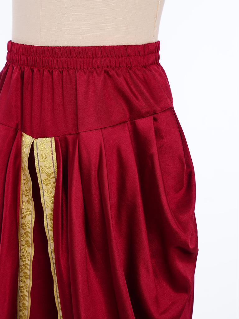 Kids Boys Halloween Dhoti Pants: Satin Indian Style Trousers with Elastic Waist, Draped Baggy Fit for Theme Party & Ball
