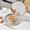 Gold Silver Metal Plate Fruit Plate Snack Bowl Storage Tray Cake Plates Jewelry Tray Bread Plates Dim Sum Dish Display Trays