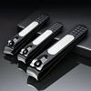 3Pcs Nail Clippers Simple Black Silver Non-Slip And Sharp Nail Clippers Labor-Saving Stainless Steel Nail Trimmer Manicure Tools