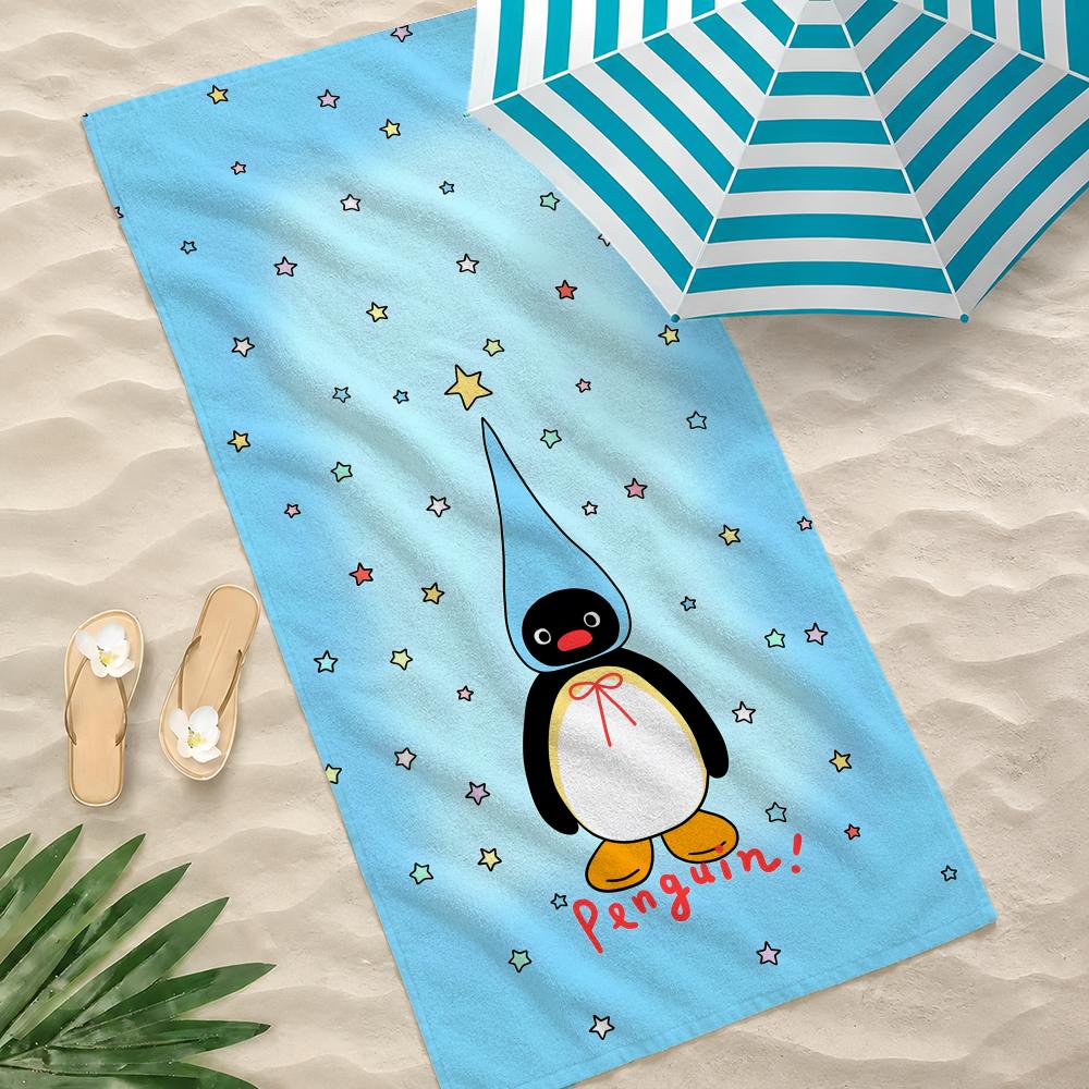 Cartoon P-Pingu Towel Towel beach towel, quick drying absorbent bath towel for Swim,Gym,Camping,Outdoor