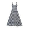 Korean Style Striped Camisole Dress: Elegant, Sleeveless, Off-Shoulder Bodycon Long Skirt