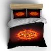 Manchester United Fire Design Bedding Duvet Cover Set Duvet Cover Pillowcases Home Decor (1 * Duvet Cover 2 * Pillowcases, Without Duvet Insert)