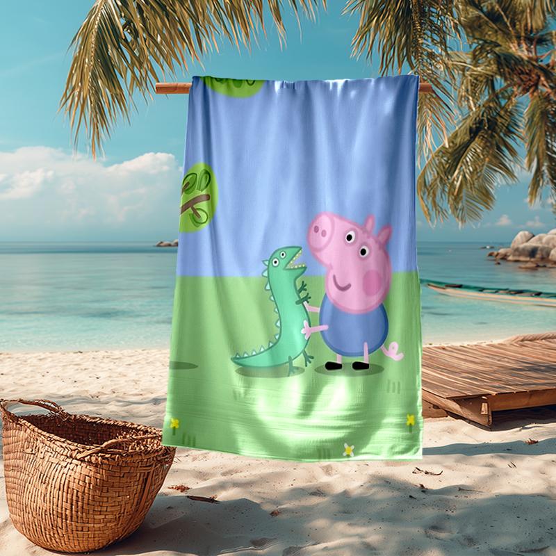 Pink Pig Fashion Beach Towel: Ideal for Summer Adventures Soft, Absorbent and Quick Drying Suitable for Swimming and Bathing
