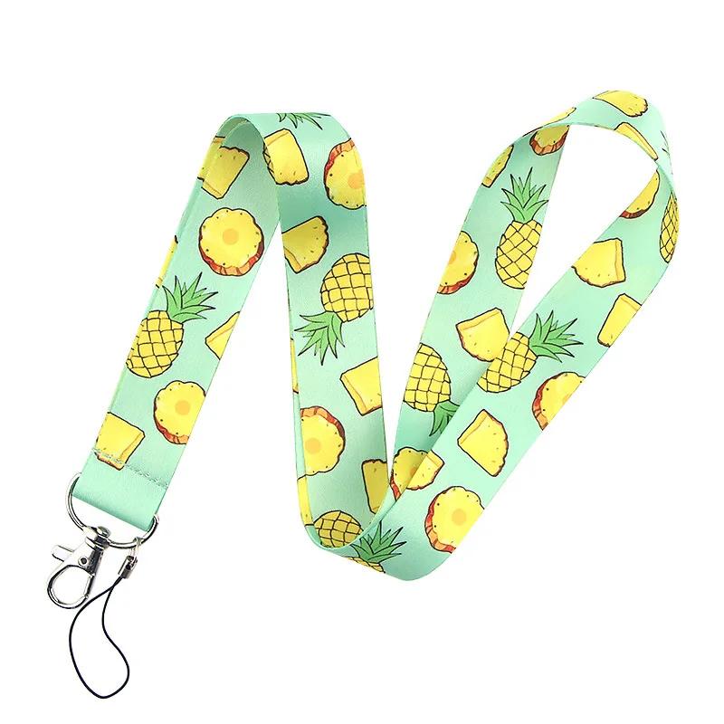 Mode-Lanyards mit Fruchtmuster Bank Bus Arbeitsausweis Namens-ID-Kartenhalter Halsband für Krankenschwester Arzt Damen Kinder Kind Kartenhülle