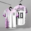 Summer Men's V-neck T-shirt Fashion Sports and Leisure Digital Printing 3D Short Sleeved T-shirt Top