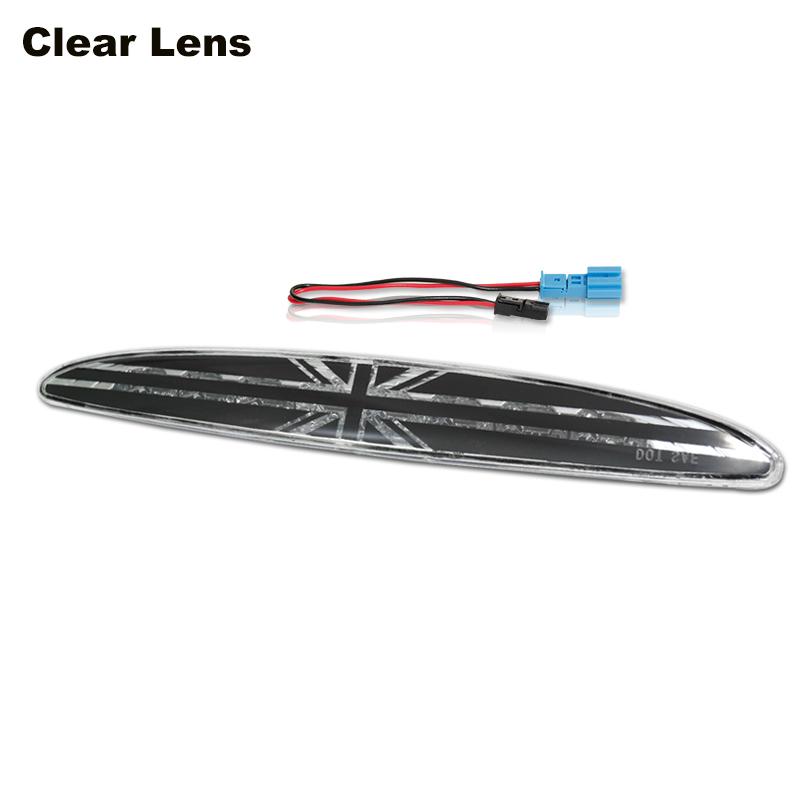 For BMW MINI Cooper R50 R53 Car Red Brake Lamp,Union Jack logo High Mount Third Brake,OEM Part 63256935789 2002-2006 Smoked Lens