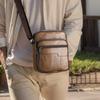 Men's Leather Crossbody Shoulder Bag - Trendy, Casual, Soft Cowhide, Versatile, Mini Size