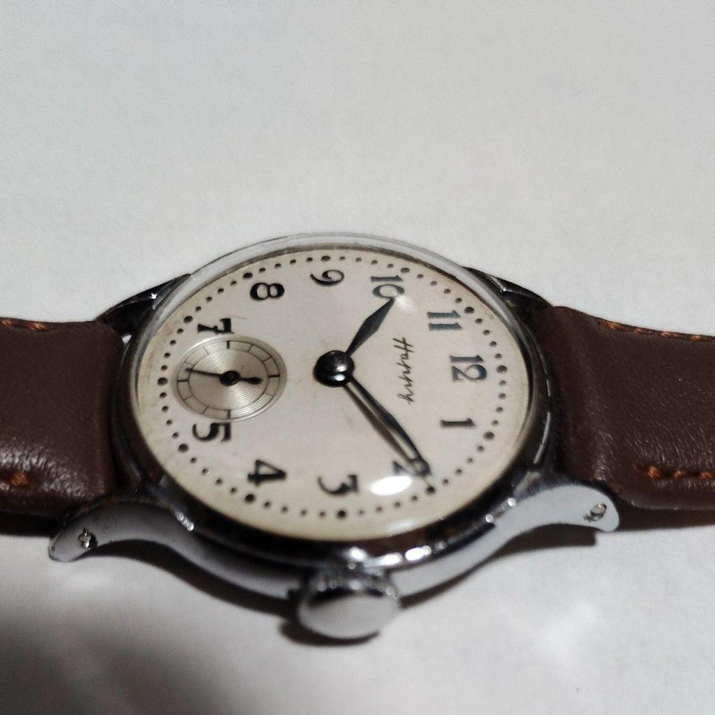 Used Citizen Happy Antique Manual Wind Watch Small Second Brown Leather Strap