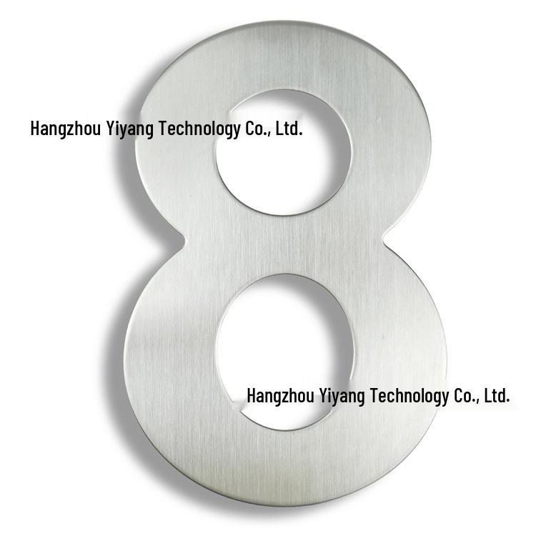 15CM 3D Stainless Steel Outdoor House Number - 6 Inch