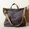 Vintage Letter Print Crossbody Bag, Retro Canvas Shoulder Bag, Women's Casual Handbag & Shopping Bag