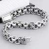 Men's High Polished 316L Stainless Steel Bracelet 20MM Wide 23CM Long Horsewhip Style Link Chain Man Bracelet Jewelry Accessory