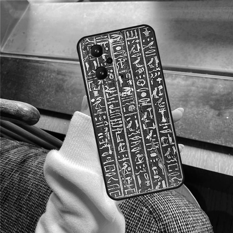 Egyptian Hieroglyphics Case For Realme 15 Pro GT7 GT6 11 12 13 14 Pro Plus C55 C51 C53 C35 C33 C61 C65 C67 C71 C75