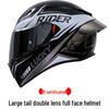 Unisex Carbon Fiber Full-Face Motorcycle Helmet with Bluetooth & Anti-Fog, 3C Certified for All Seasons