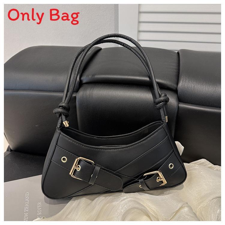 

Fashionable Small Crossbody Bag With Top Stitch Details For Daily Outfits Womens Accessory чёрный