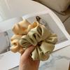 Korean Dongdaemun Women's French Silk Hair Scrunchie - Elegant Satin Hair Tie Accessories