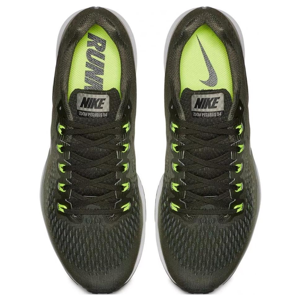 Nike Air Zoom Pegasus 34 Sequoia Men Sneakers Green Black-Dark-Stucco-Volt 880555-302