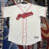 Tricou de Baseball Vintage Cleveland Indians MLB Majestic 2XL Guardians Gol Cusut