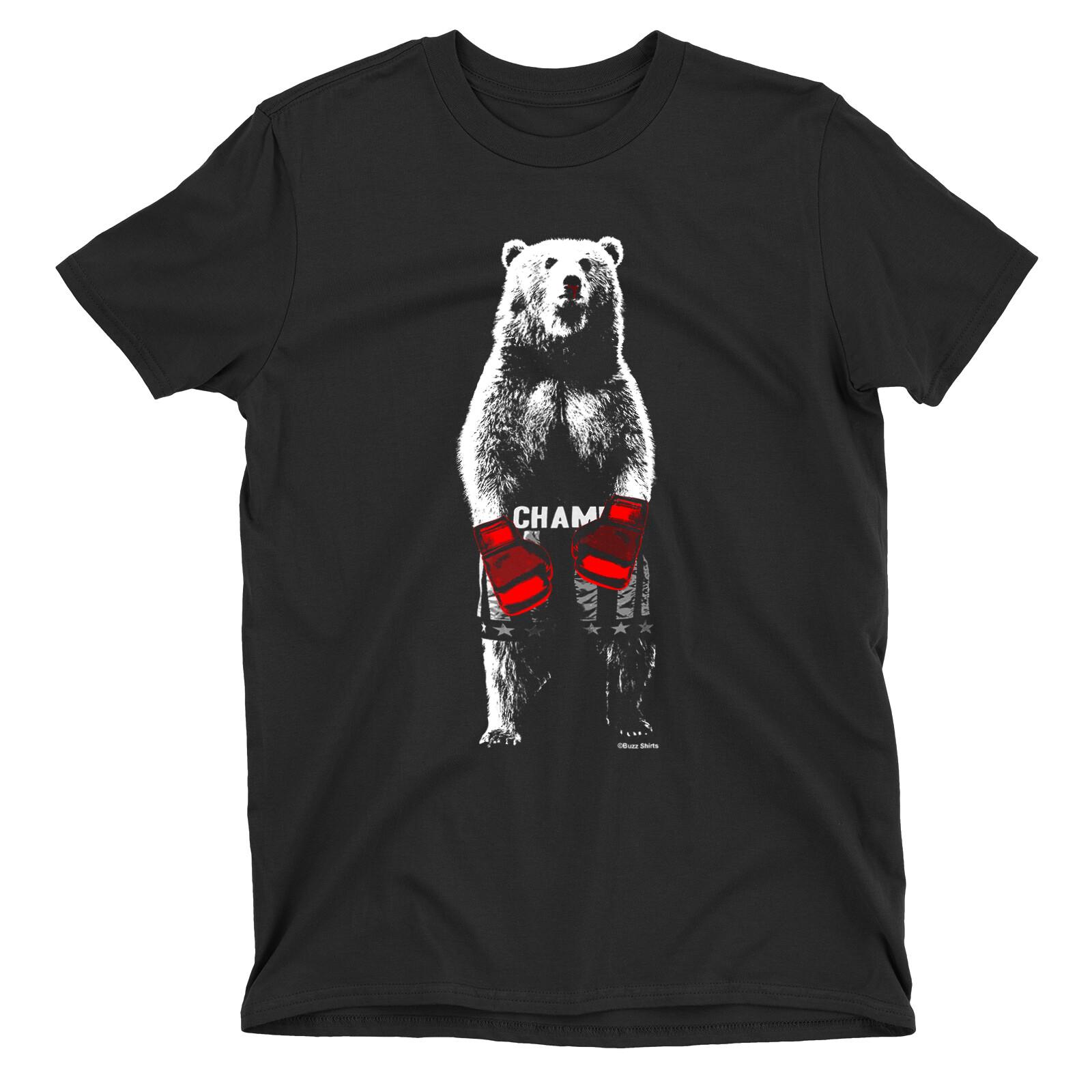 Boxing Bear T-Shirt Mens Womens Tees Top Funny Boys Girls Boxer Exercise Premium Quality 4XL