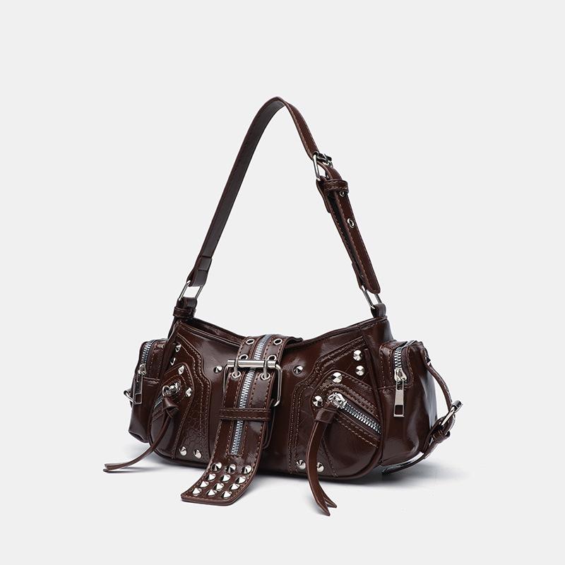 Vintage Y2K Crossbody Motorcycle Bag: Retro European and American Design