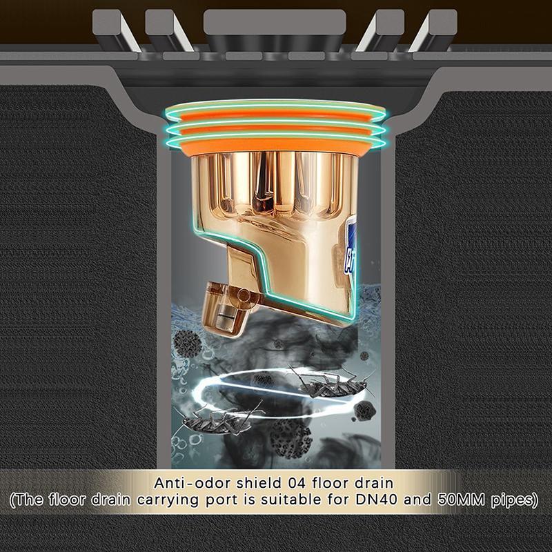 Gravity-Induction Floor Drain-Core Toilet Deodorant Anti-Odor No Smell Bathroom Toilet Sewer Shower Drain For Bathtub Kitchen
