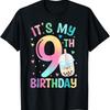 It's My 9th Birthday Bubble Boba Tea Party 9 Year Old Girl T-Shirt