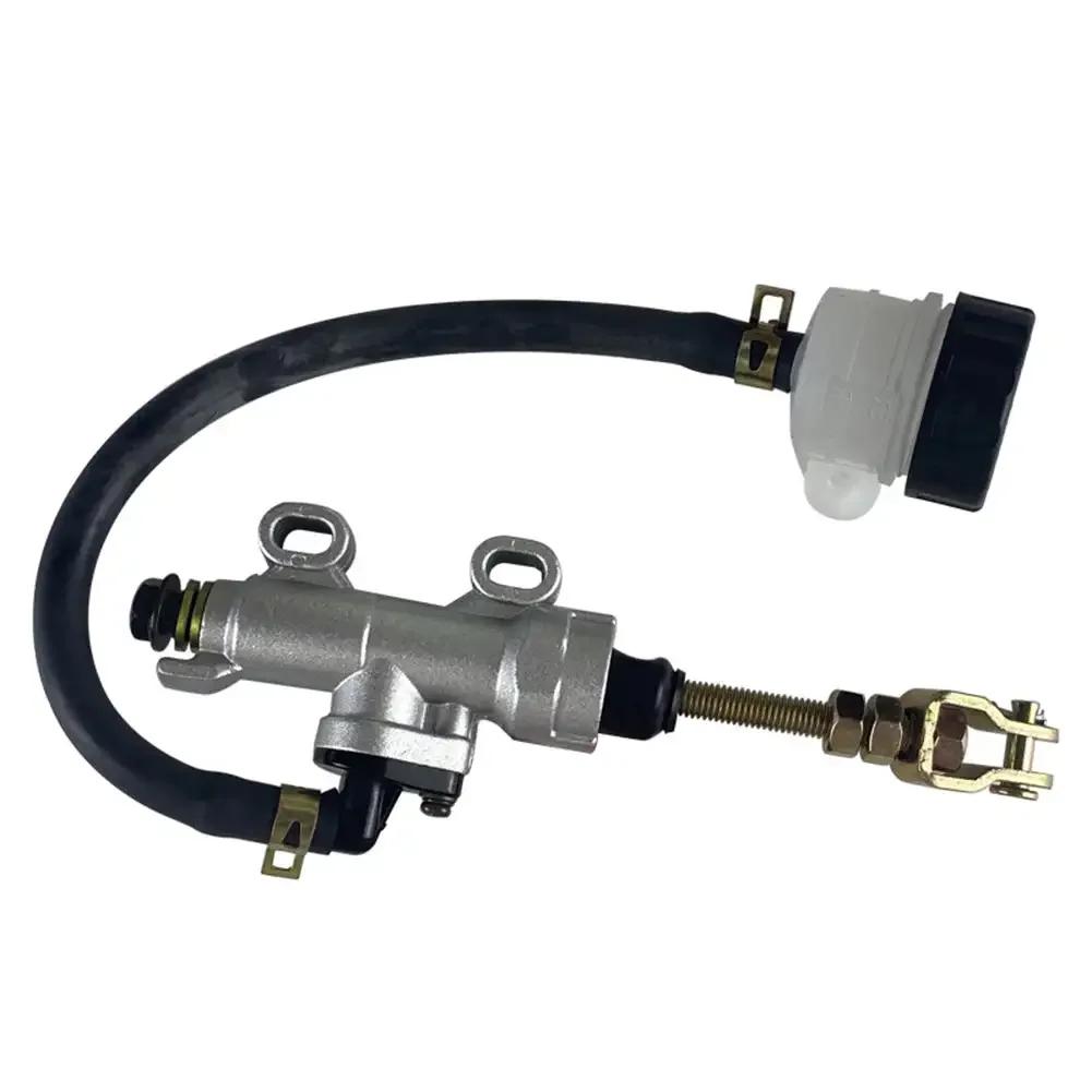 

Универсальный насос главного тормозного цилиндра заднего тормоза мотоцикла с резервуаром для мотоцикла-внедорожника ATV для Suzuki Kawasaki Honda серебряный