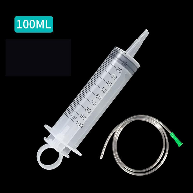 

100/300/500ml Large Capacity Syringes Oil Pump With 1m Hose Pet Feeding Measuring Pump Hydroponics Nutrient Big Syringe